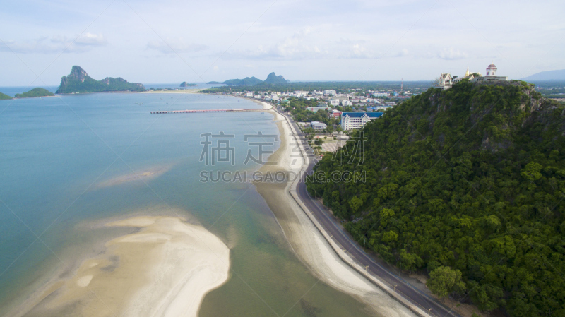 巴蜀,海港,泰国,航拍视角,南,自由式滑雪空中技巧,海岸路,顶部,水平画幅,高视角