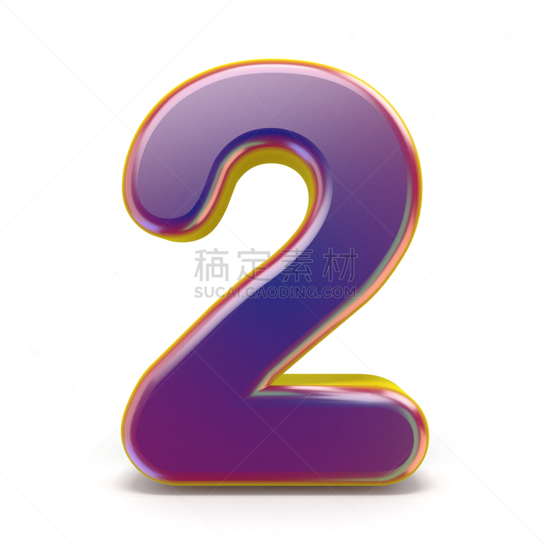 数字,三维图形,字体,轮廓,紫色,黄色,数字2,字母,艺术,形状