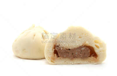 小圆面包,蒸菜,猪肉,切成两分的,点心,水平画幅,无人,巨大的,膳食,塞满了的