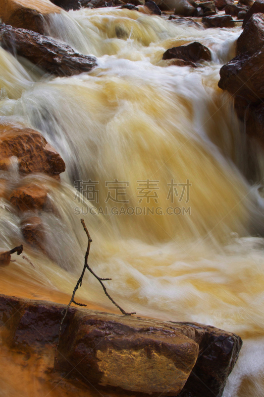 橙色,地形,瀑布,巨石,河流,uncompahgre national forest,自然,垂直画幅,水,岩石