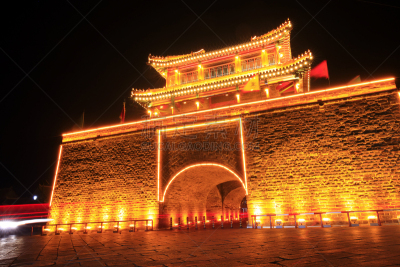 亭台楼阁,传统,夜晚,建筑,江南,特色服装,池塘,自然美,灯,过去