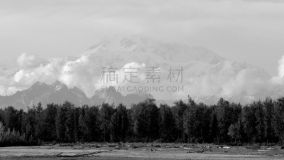 塔基那,看风景,河流,阿拉斯加山脉,自然,美国,水平画幅,地形,无人,夏天