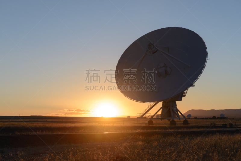 巨大的,射电望远镜,天线,主菜盘,餐具,太空,水平画幅,电话机,智慧,无人