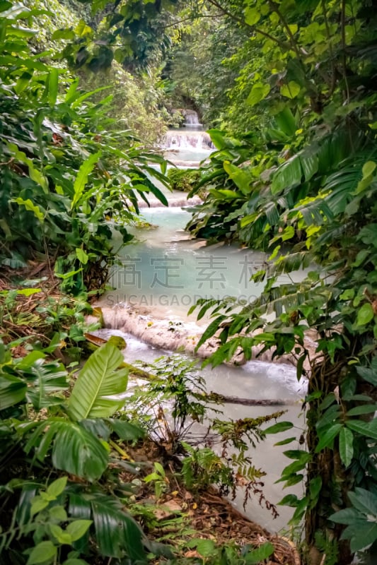 mele cascades waterfall,瓦努阿图,垂直画幅,热带气候,图像,埃法特岛,无人,水,绿松石色,瀑布