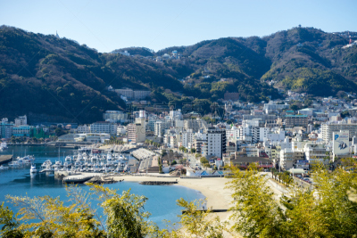 热海,风景,海港,静冈县,里山,度假胜地,非都市风光,旅游目的地,水平画幅,地形