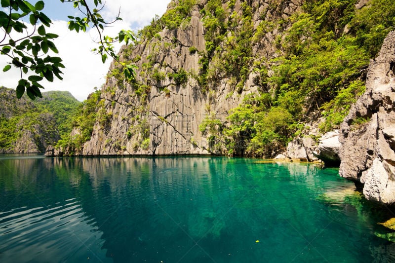 菲律宾,湖,岛,梭鱼类,卡拉绵岛,自然,水,悬崖,旅游目的地,水平画幅