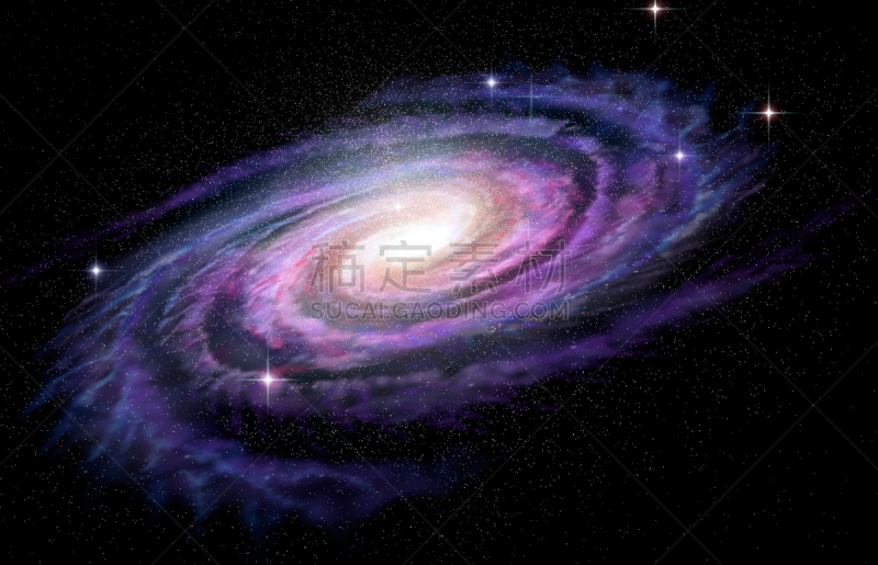 绘画插图,深的,螺旋星系,三维图形,星系,仙女座,天文学,星云,轨道运行,天文望远镜