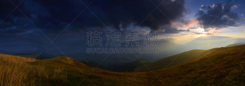 地形,山,自然,山谷市,水平画幅,无人,全景,早晨,夏天,户外