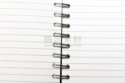 螺旋记事本,书页,条纹,黑白图片,特写,空白的,留白,水平画幅,笔记本,螺线