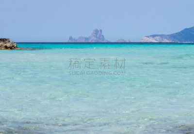 海滩,新加坡证券交易所,看风景,水,天空,水平画幅,沙子,无人,夏天,巴利阿里群岛