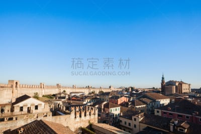 都市风景,城墙,城市,意大利,威尼托大区,水平画幅,砖墙,古老的,户外