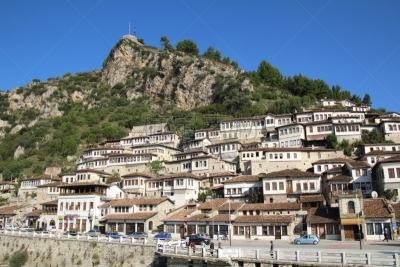 培拉特,阿尔巴尼亚,水平画幅,建筑,无人,远古的,古老的,古城,建筑外部,户外