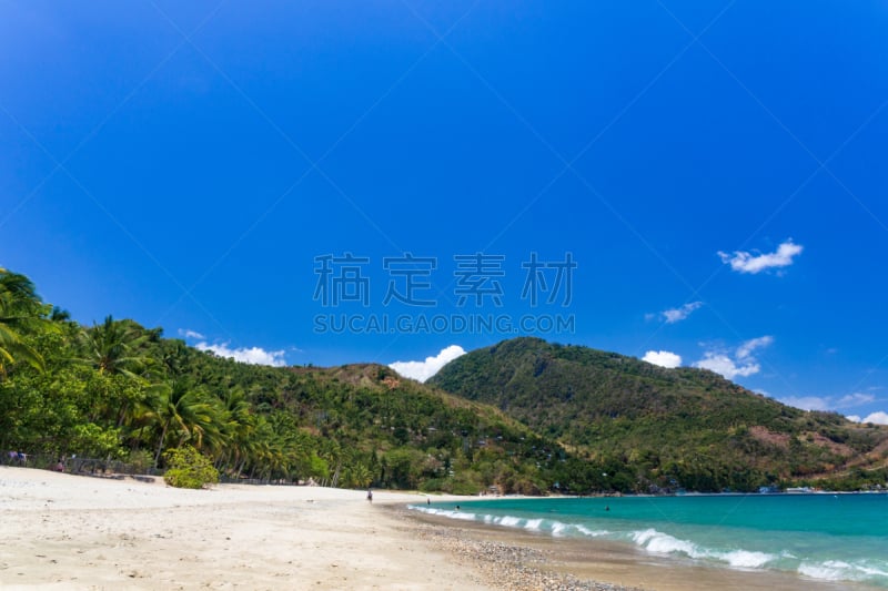 地形,风景,菲律宾,椰子树,海滩,水,青绿色,白沙国家纪念馆,东方人,户外