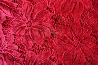 明亮,花边,红色,花纹,在上面,水平画幅,纺织品,无人,轻的,特写