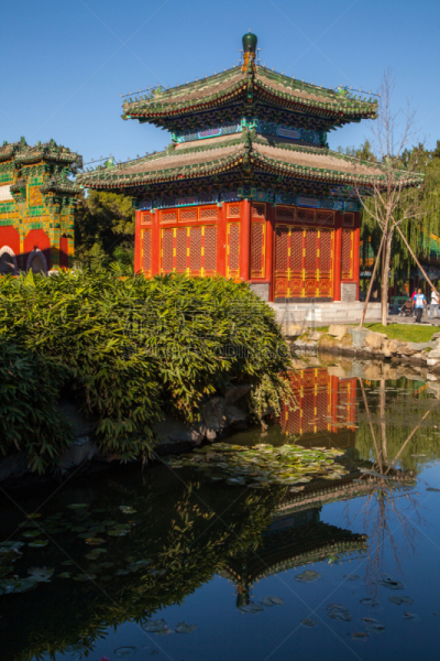 故宫,远古的,建筑,北京,桨叉架船,中式庭院,日落时分,庭院,古代,亭台楼阁