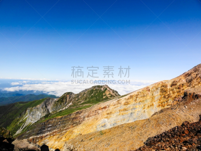 山,看风景,布希曼族,天空,休闲活动,水平画幅,长野县,无人,健康,户外