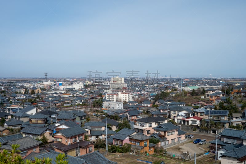 日本,屋顶,水平画幅,高视角,建筑,无人,城市天际线,建筑外部,户外,城市