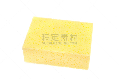 海绵,黄色,白色,分离着色,汽车,肮脏的,特写,干的,擦