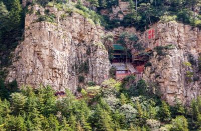 衡山,山,北,都市风光,非凡的,大同,山西省,道教,水平画幅,无人