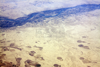 沙漠,巴格达,本拉登,卡达,底格里斯河,整体情况,伊拉克,留白,水平画幅,半空中