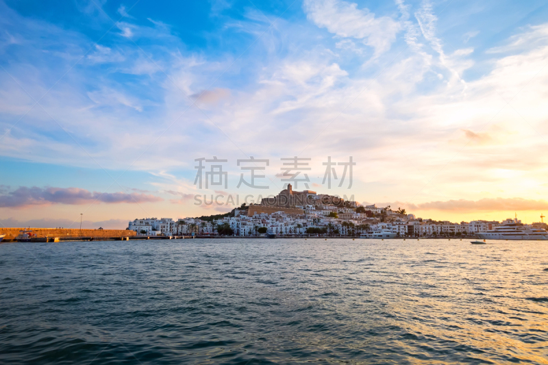 风景,海洋,海滩,船,海港,云,黄昏,海岸线,背景,水湾