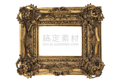 乔治王时代风格,边框,小的,法国路易十四时期的,镀金的,黄金,古董,水平画幅,无人,雕刻物