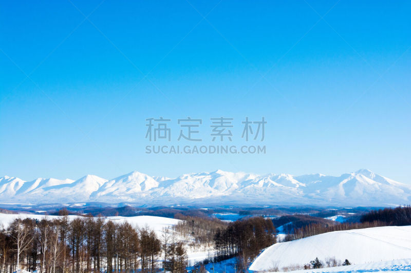 天空,冬天,山,圣伯纳犬,青绿色,留白,水平画幅,雪,无人,户外