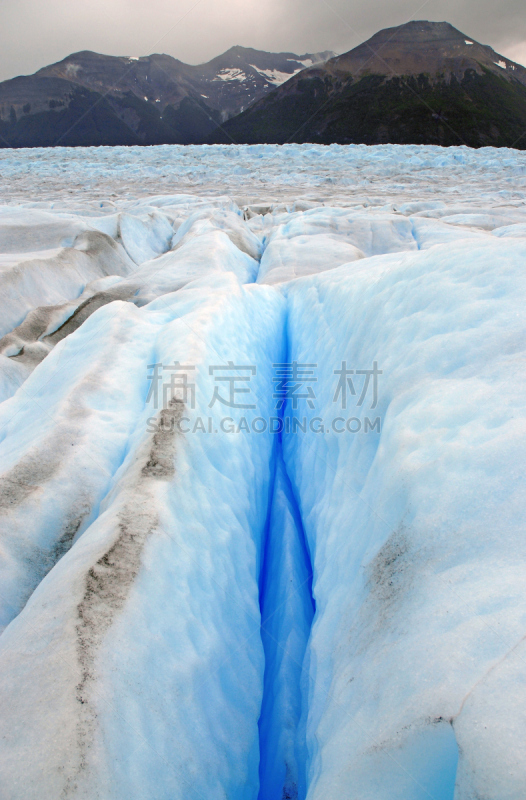 冰隙,阿根廷,充满的,水,巴塔哥尼亚,火地岛群岛,查敦,风,雪