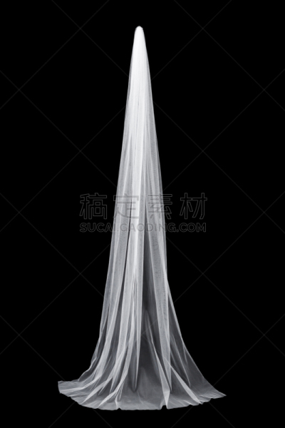 面纱,新娘,白色,婚礼,分离着色,黑色背景,薄绸,薄纱网,网,脆弱