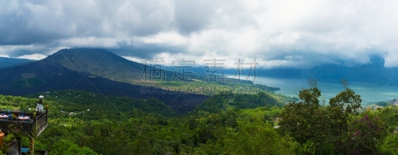 巴特湖,巴厘岛,全景,火山,印度尼西亚,在上面,贝内洛坎,自然,天空,旅游目的地