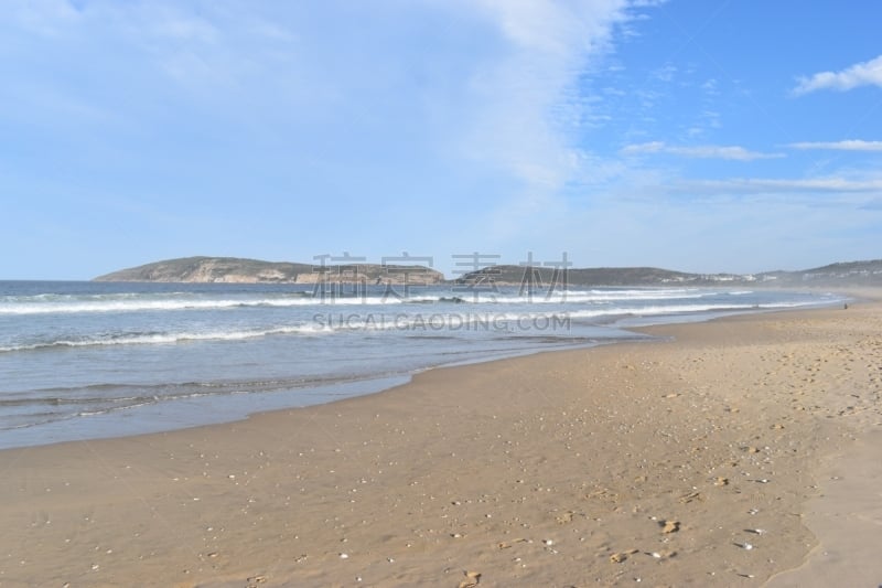 海滩,南非,普莱腾贝格湾,非凡的,背景,自然保护区,水,天空,水平画幅,云