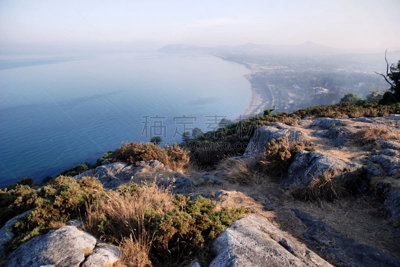 海岸地形,风景,都柏林,自然,水平画幅,高视角,山,爱尔兰共和国,无人,色彩鲜艳