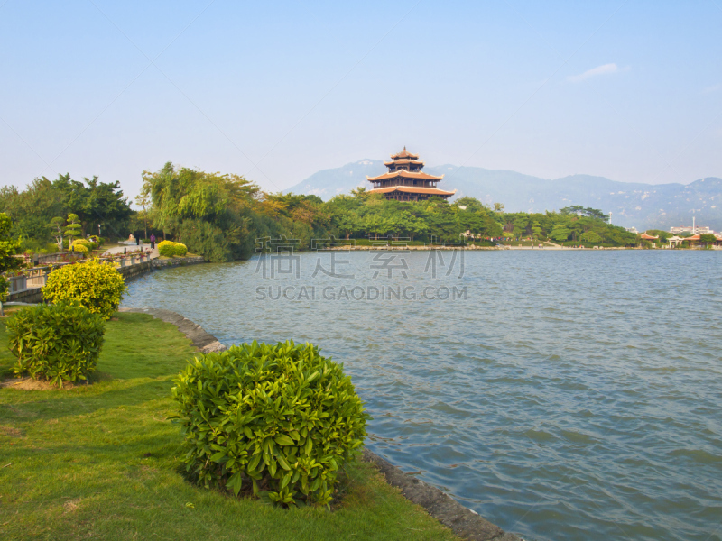 湖,寺庙,泉州,西湖,福建省,水,水平画幅,灵性,地名,过去