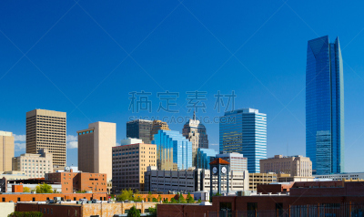 俄克拉荷马,德文郡,市区,城市天际线,中心,能源,俄克拉荷马城,天空,水平画幅,无人