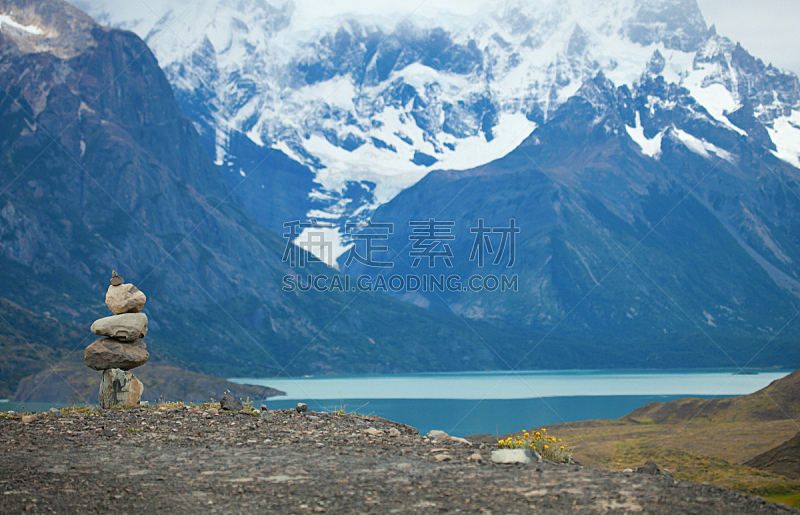 智利,百内犄角双峰,南美,水,水平画幅,雪,无人,户外,湖,巴塔哥尼亚