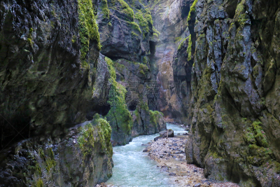 沟壑,山,河流,酷,水,美,水平画幅,无人,苔藓,加米施帕腾基兴