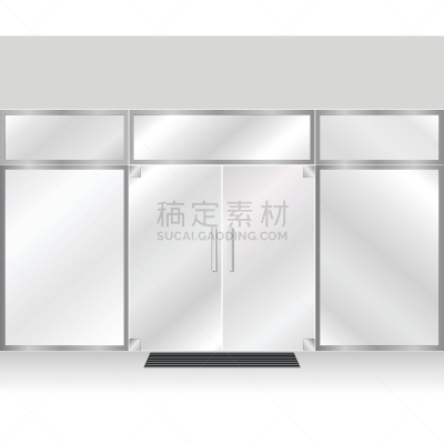 门,商店,外立面,玻璃,窗框,正面视角,零售展示,墙,绘画插图,超级市场