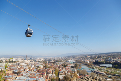 cabin of the cable car over Tbilisi
