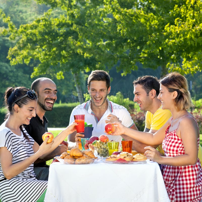 膳食,友谊,平衡折角灯,混血儿,公园,休闲活动,人群,夏天,户外,白人