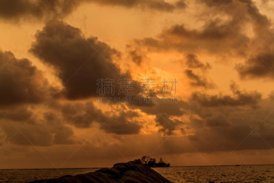 海景,海豹岩,水平画幅,沙子,无人,夏天,户外,前景聚焦,植物,海滩