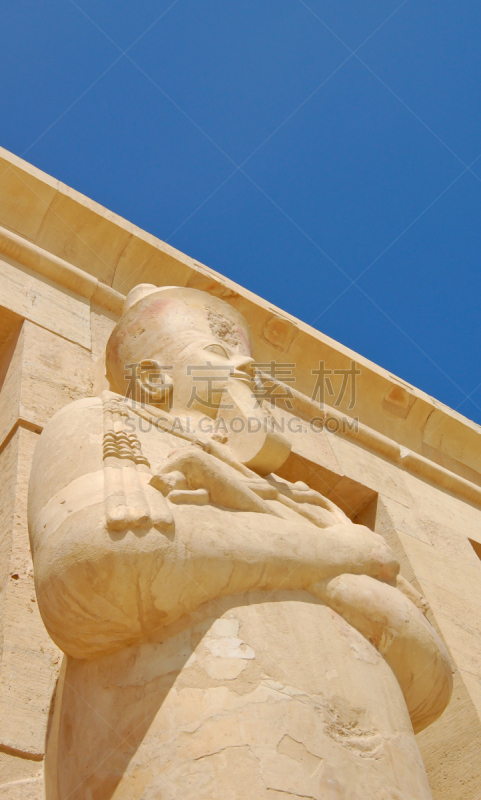 哈西帕苏神殿,埃及,寺庙,垂直画幅,天空,建筑,蓝色,古老的,女王,法老