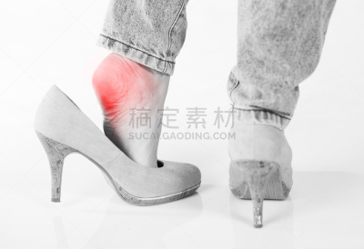 足,高跟鞋,痛苦,衣服,女性,踝,身体受伤,女人,水平画幅,人体