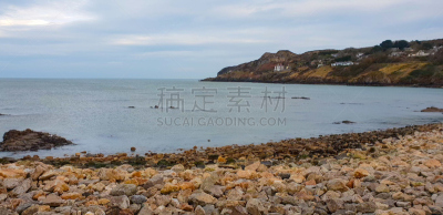 户外,霍斯,都柏林,半岛,自然美,小的,郊区,码头,水,天空