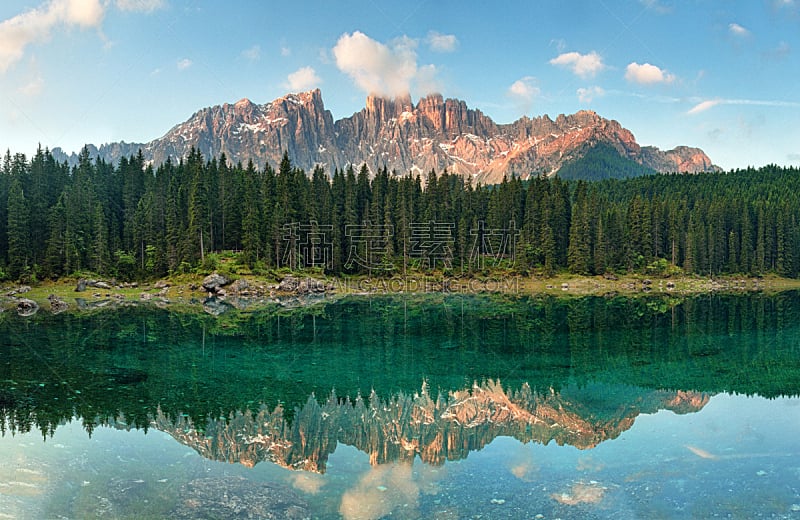 湖,多洛米蒂山脉,意大利,黛安娜公主,自然,阿方索十三世,宁静,水平画幅,北提洛尔,木制
