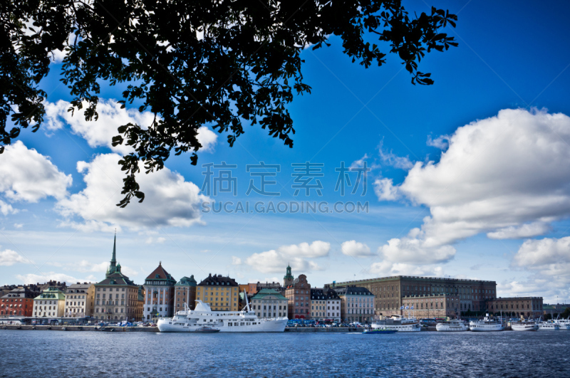 古城,都市风景,瑞典,斯德哥尔摩老城,斯德哥尔摩,自然美,水,天空,水平画幅,斯塔霍尔门
