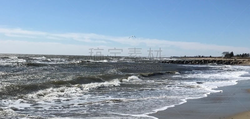 海滩,海景,卢博灯塔,商用码头,海港,云,海浪,约克,自然美,海岸线