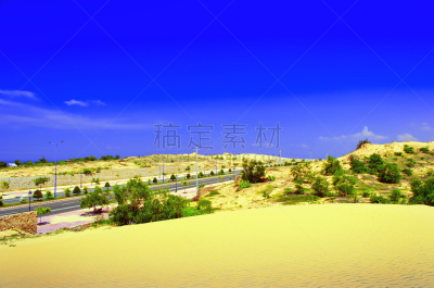 沙丘,在边上,自然,平顺省,水平画幅,沙子,无人,亚洲,夏天,美奈