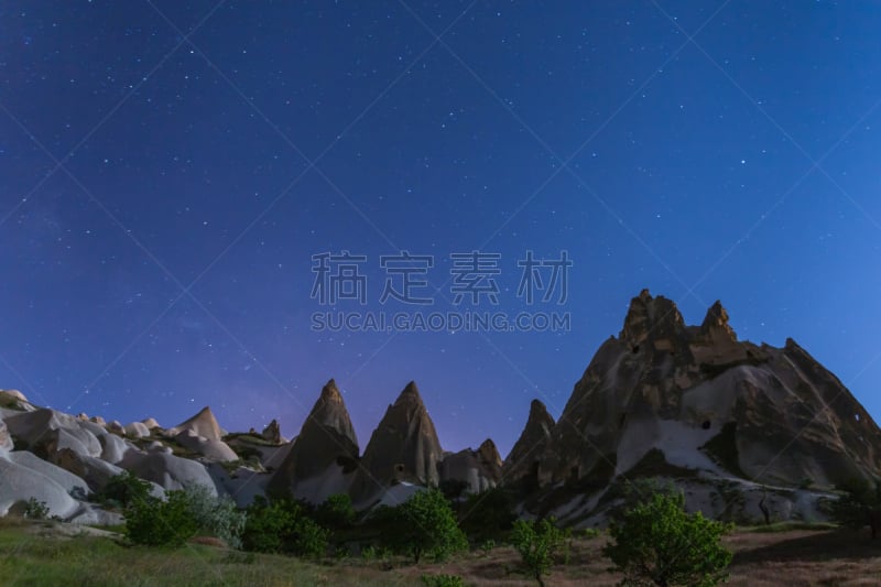 卡帕多奇亚,土耳其,星星,乌奇夏,戈雷梅,内夫谢希尔,天空,美,风,水平画幅