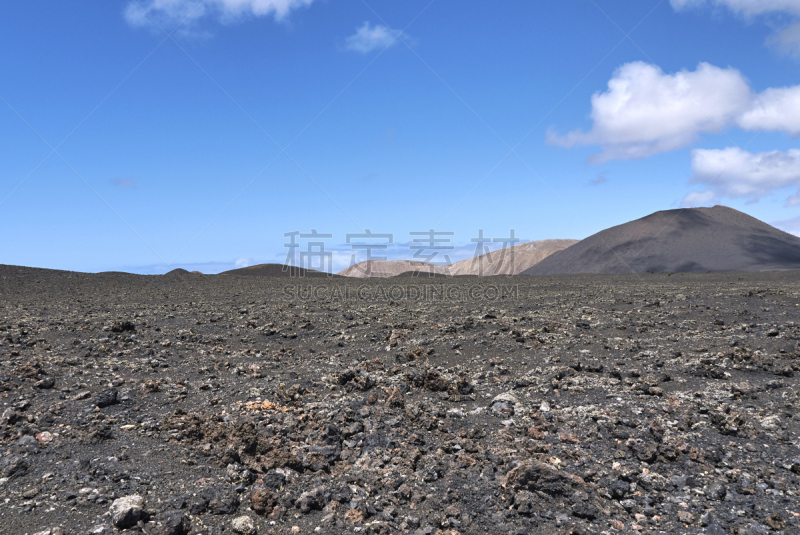 timanfaya national park,兰萨罗特岛,天空,水平画幅,山,无人,火山地形,大西洋群岛,夏天,户外