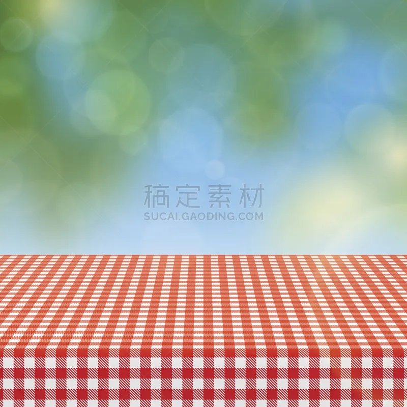 野餐桌 格子图案 桌布 亚麻布 绘画插图 矢量 背景 式样 红色 运动模糊图片素材下载 稿定素材